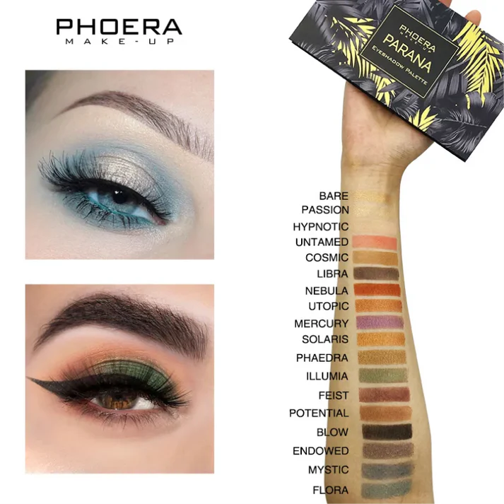 PHOERA (x18 Colors) Vegan Highly Pigmented Eyeshadow Palette