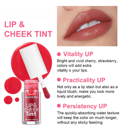 PHOERA Lip & Cheek Tint Stain Matte Finish